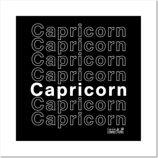 Capricorn Zodiac Birthday Posters and Art